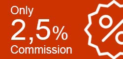 2,5% commissions